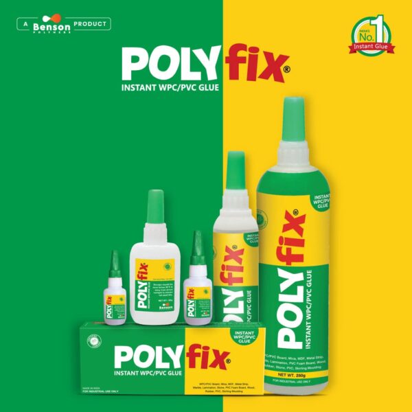 Polyfix WPC Gel Glue:  Adhesive for Modular Kitchen and Bathroom Vanity Applications – 20g (Pack of 3)