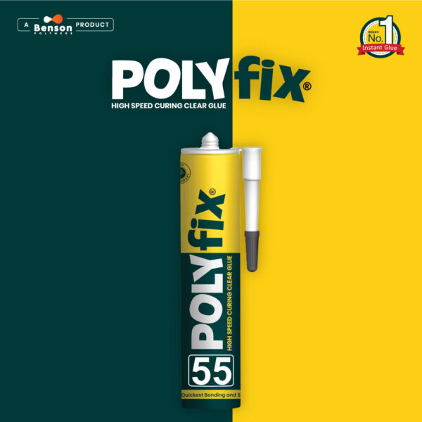 Polyfix 55: High-Speed Curing Clear Glue for Versatile Construction and Sealing Applications – 290ml